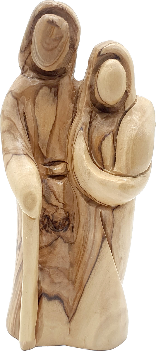Olive Wood Nativity Figurine Handcrafted in the Holy Land 7.2 Inch
