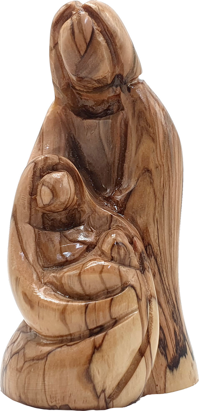 Olive Wood Holy Family Nativity Set Handcrafted from the Holy Land 5.0 Inch
