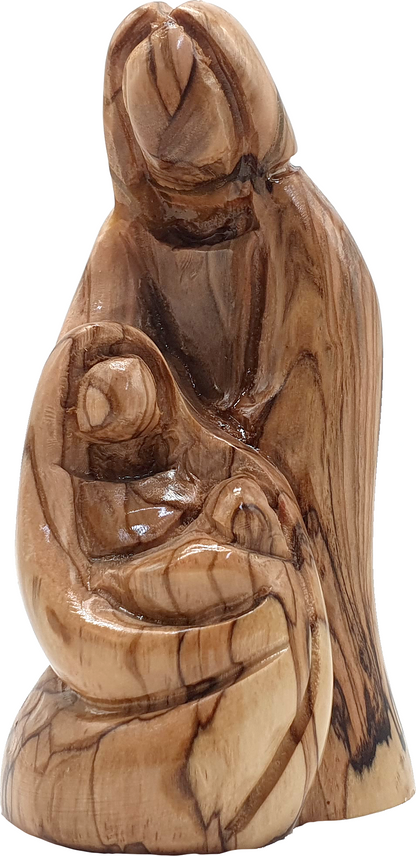 Olive Wood Holy Family Nativity Set Handcrafted from the Holy Land 5.0 Inch
