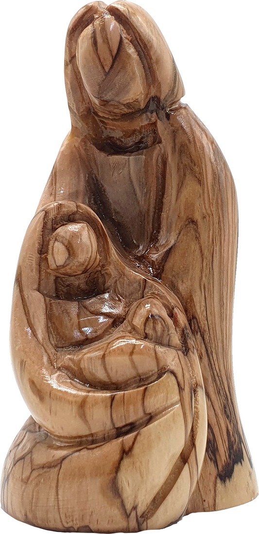 Olive Wood Holy Family Nativity Set Handcrafted from the Holy Land 5.0 Inch