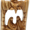 Olive Wood Nativity Scene Sculpture Hand Carved in the Holy Land 6.7 Inch