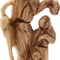 Holy Family Nativity Statue Olive Wood Christmas Decor 6.5 Inch