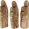 Handmade Holy Family Sculpture Natural Olive Wood from Bethlehem Set of 3 6.0 Inch