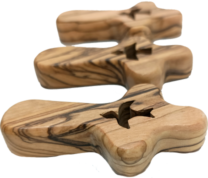 🕊️ Handcrafted Olive Wood Comfort Cross with Dove Cut-Out – Made in Bethlehem | Comes with Gift Bag & Certificate | Zuluf Holy Land Gift