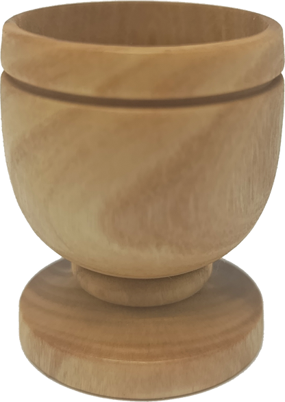 Handcrafted Olive Wood Cup from Bethlehem | Small Wooden Communion or Prayer mini Cup | Holy Land Artisan Craft | 1.57" x 1.38"