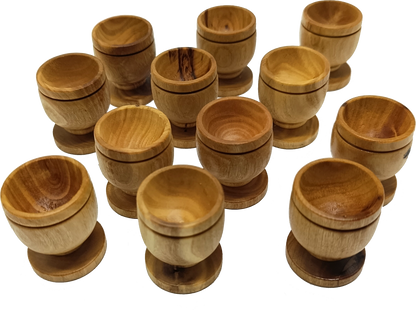 Handcrafted Olive Wood Cup from Bethlehem | Small Wooden Communion or Prayer mini Cup | Holy Land Artisan Craft | 1.57" x 1.38"