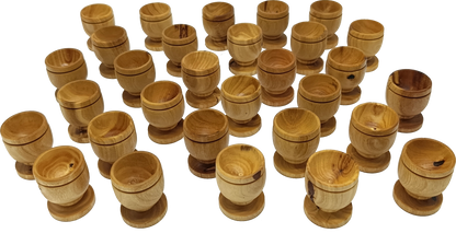 Handcrafted Olive Wood Cup from Bethlehem | Small Wooden Communion or Prayer mini Cup | Holy Land Artisan Craft | 1.57" x 1.38"