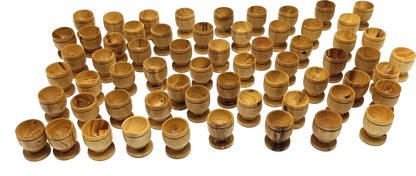 Handcrafted Olive Wood Cup from Bethlehem | Small Wooden Communion or Prayer mini Cup | Holy Land Artisan Craft | 1.57" x 1.38"
