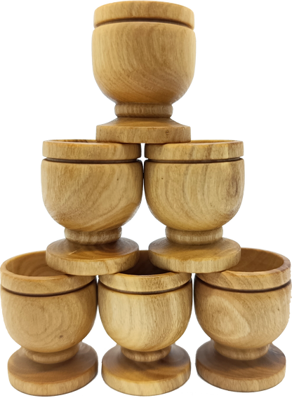 Handcrafted Olive Wood Cup from Bethlehem | Small Wooden Communion or Prayer mini Cup | Holy Land Artisan Craft | 1.57" x 1.38"