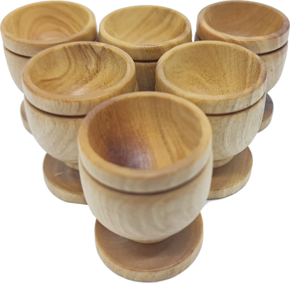 Handcrafted Olive Wood Cup from Bethlehem | Small Wooden Communion or Prayer mini Cup | Holy Land Artisan Craft | 1.57" x 1.38"