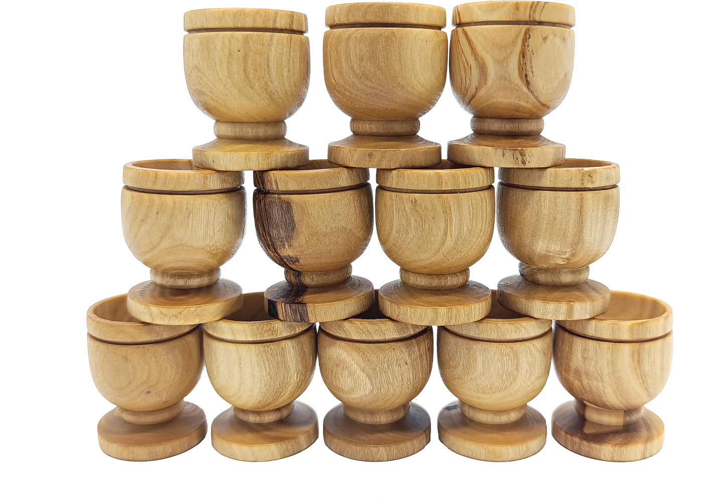 Handcrafted Olive Wood Cup from Bethlehem | Small Wooden Communion or Prayer mini Cup | Holy Land Artisan Craft | 1.57" x 1.38"