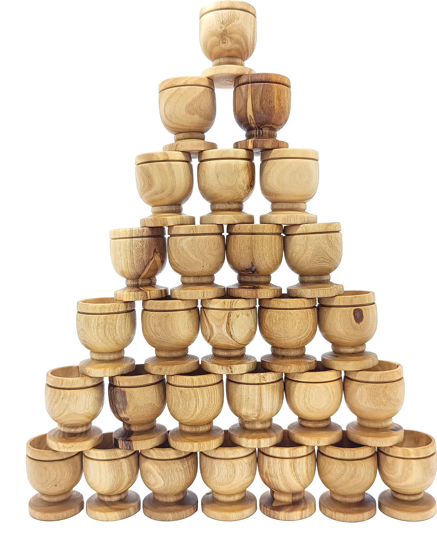 Handcrafted Olive Wood Cup from Bethlehem | Small Wooden Communion or Prayer mini Cup | Holy Land Artisan Craft | 1.57" x 1.38"
