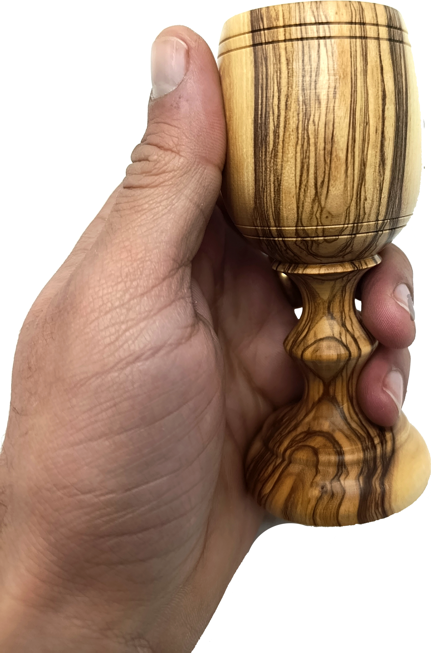 Handmade Olive Wood Medium Cup from Bethlehem | Holy Land Wooden Chalice