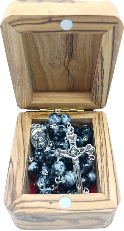 Catholic Prayer Rosary with Stone Beads – Choose Your Color
