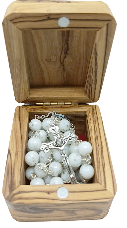 Catholic Prayer Rosary with Stone Beads – Choose Your Color