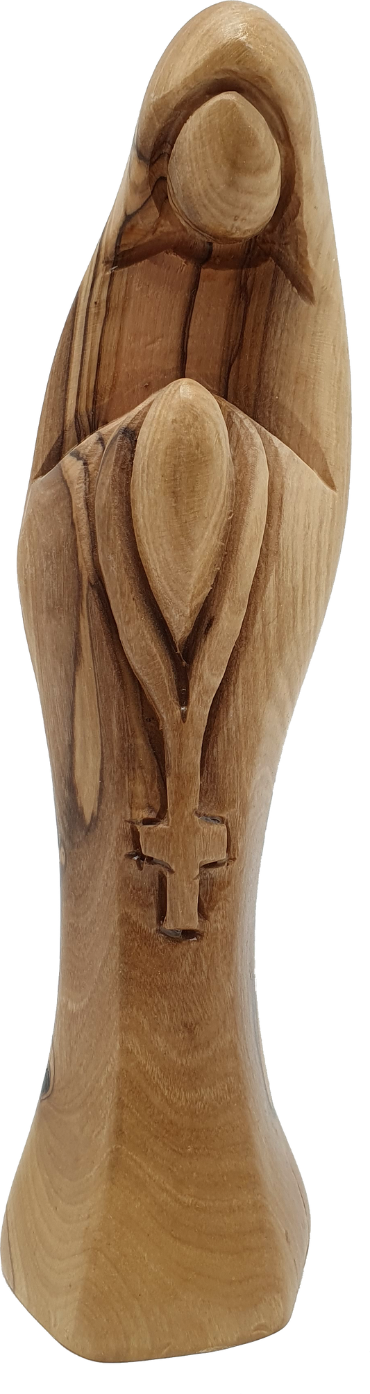 Praying Virgin Mary Olive Wood Carving Statue from Bethlehem 8 Inch