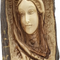 Hand-Carved Olive Wood Virgin Mary Face Sculpture from Bethlehem