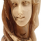 Hand-Carved Olive Wood Virgin Mary Head from Bethlehem Religious Decor