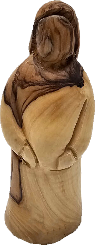 Pregnant Virgin Mary Olive Wood Statue Handcrafted from the Holy Land