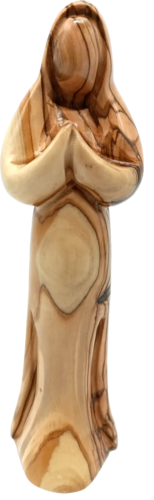 Hand-Carved Olive Wood Virgin Mary Statue 7.5 Inch