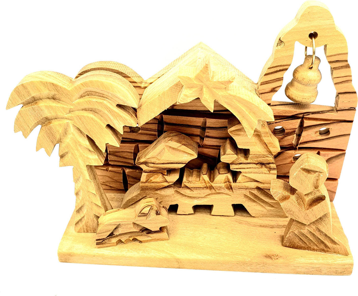 Hand-Carved Olive Wood Nativity Set from Bethlehem - NAT012