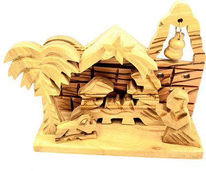 Hand-Carved Olive Wood Nativity Set from Bethlehem - NAT012