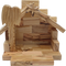 Hand-Carved Olive Wood Nativity Set with Stable from Bethlehem