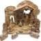 Luxury Olive Wood Nativity Set from Bethlehem with Hand-Carved Stable and 17 Figurines (17.7 Inches Approximate)
