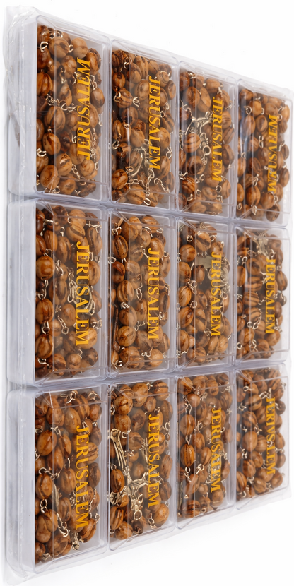 Rosary Set – 12 Pieces with Individual Plastic Cases | 60 cm Prayer Beads