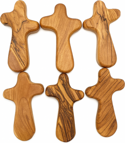 Olive Wood Hand Held Comfort Cross from Holy Land in Multiple Sizes - Additional View 13