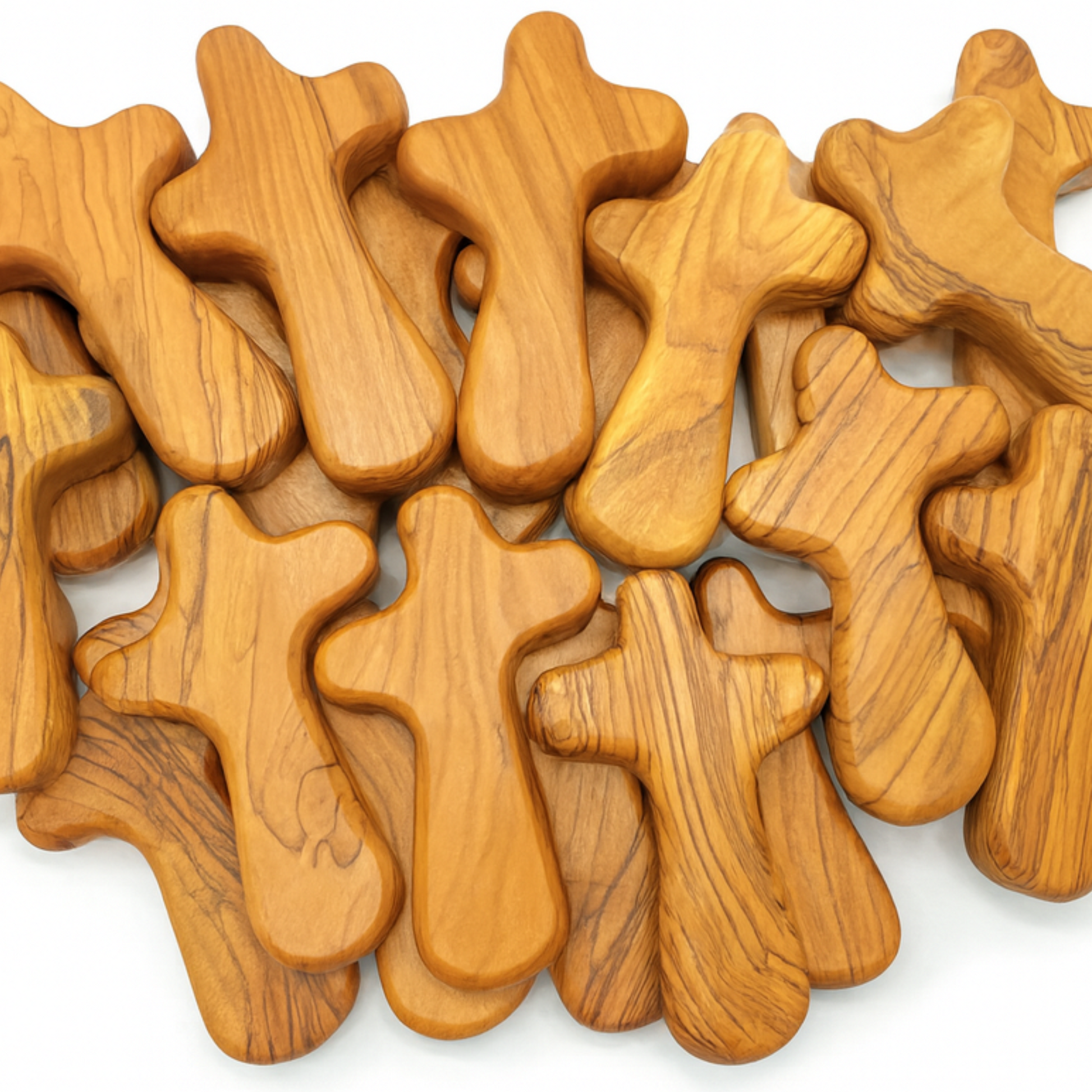 Olive Wood Hand Held Comfort Cross from Holy Land in Multiple Sizes - Additional View 15