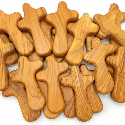 Olive Wood Hand Held Comfort Cross from Holy Land in Multiple Sizes - Additional View 15