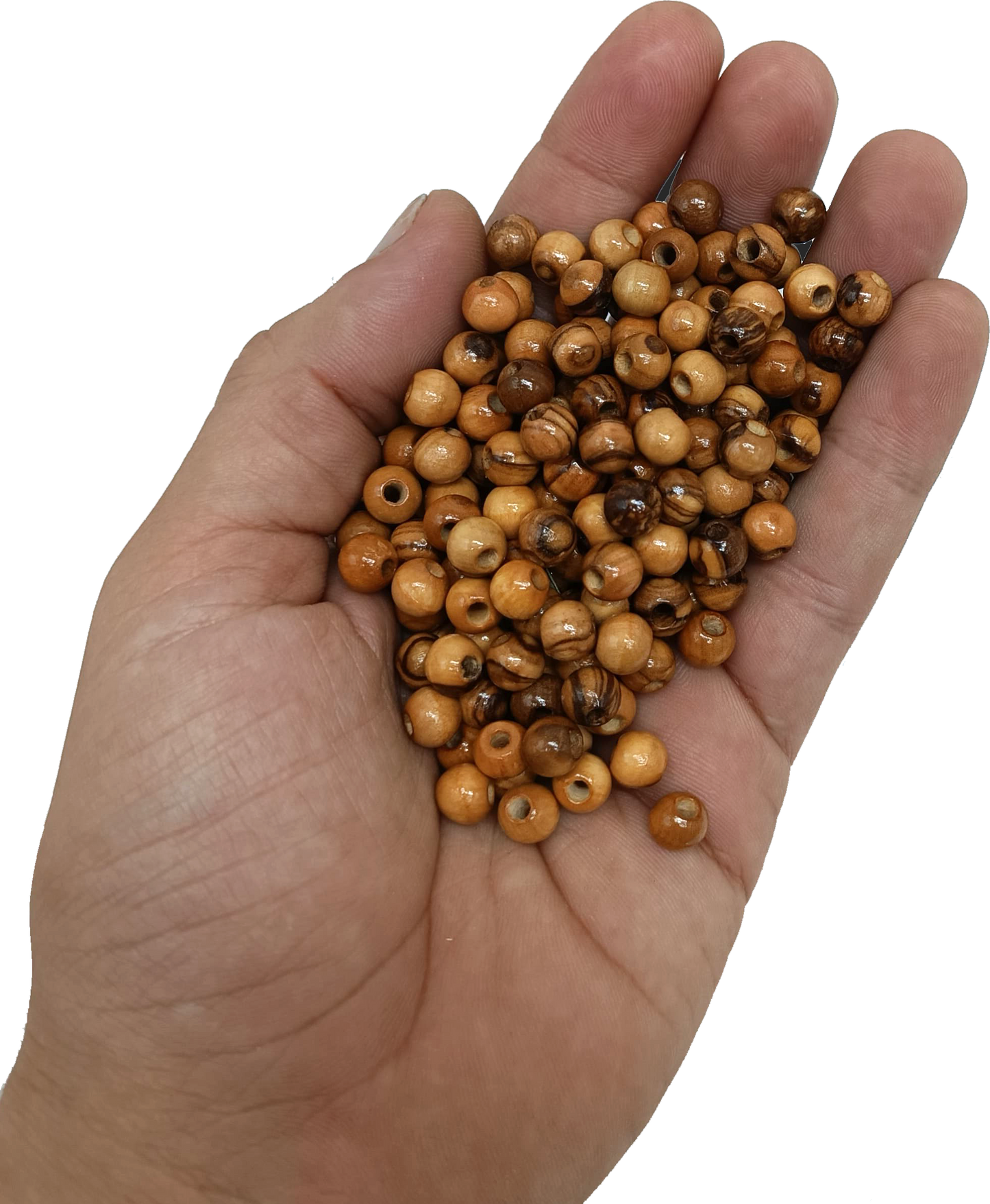 6mm Round Handcrafted Olive Wood Beads from Bethlehem