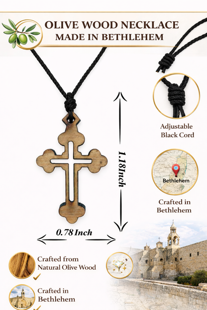 Handcrafted Wooden Cross Charm Pendant – 1.18" x 0.78" Laser-Cut Religious Jewelry - Additional View 9