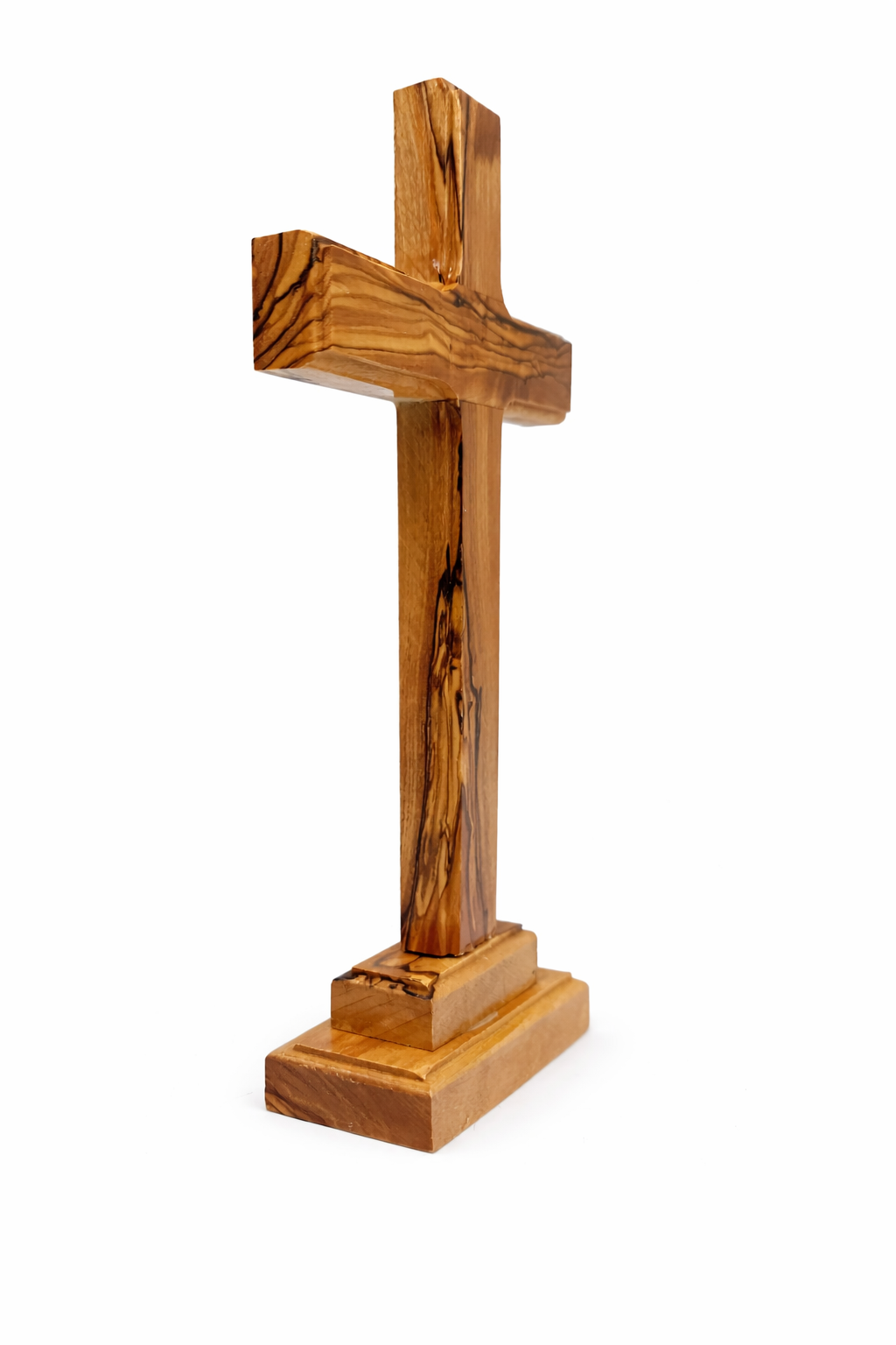 Handmade Olive Wood Cross from Bethlehem – Christian Cross Decor, Holy Land Gift – 6.1" 7.5" 9.25" 11.2" Sizes