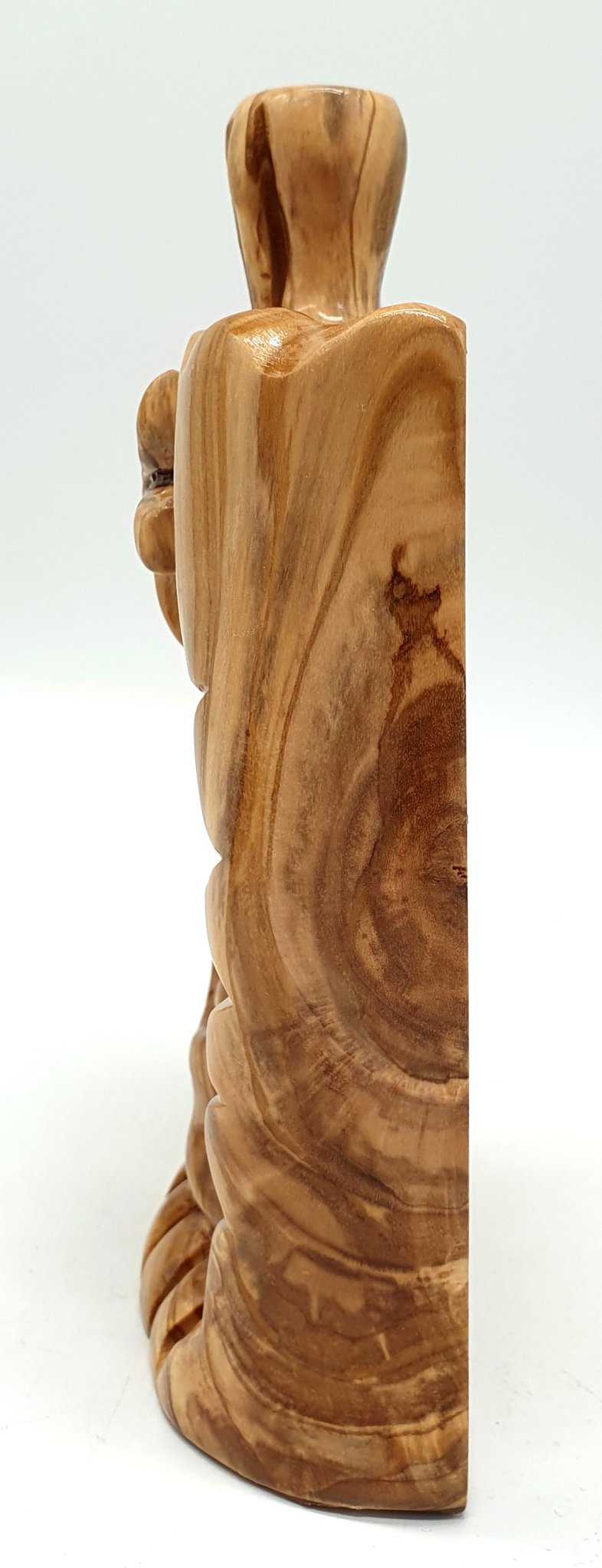 Abstract Nativity Scene Sculpture with Bethlehem Star - Hand - Carved Olive Wood from the Holy Land | Religious Home Decor & Gift | 6.5x4.1x1.8", 280g - Zuluf