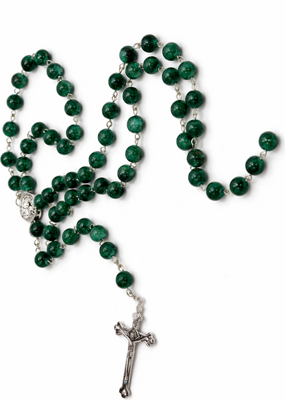 Catholic Prayer Rosary with Stone Beads – Choose Your Color