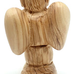 Angel Praying Olive Wood Carving - Handcrafted Spiritual Sculpture, Divine Prayer Figurine for Home Decor and Gifts 4.9 - Inch - Zuluf