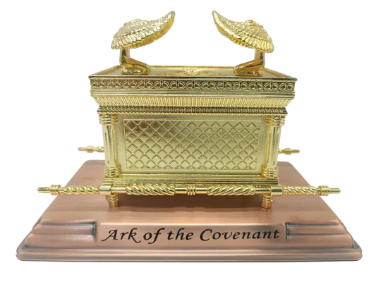 Ark of the covenant replica – 6.8’’ x 4.7’’ decorative copper model on wooden base