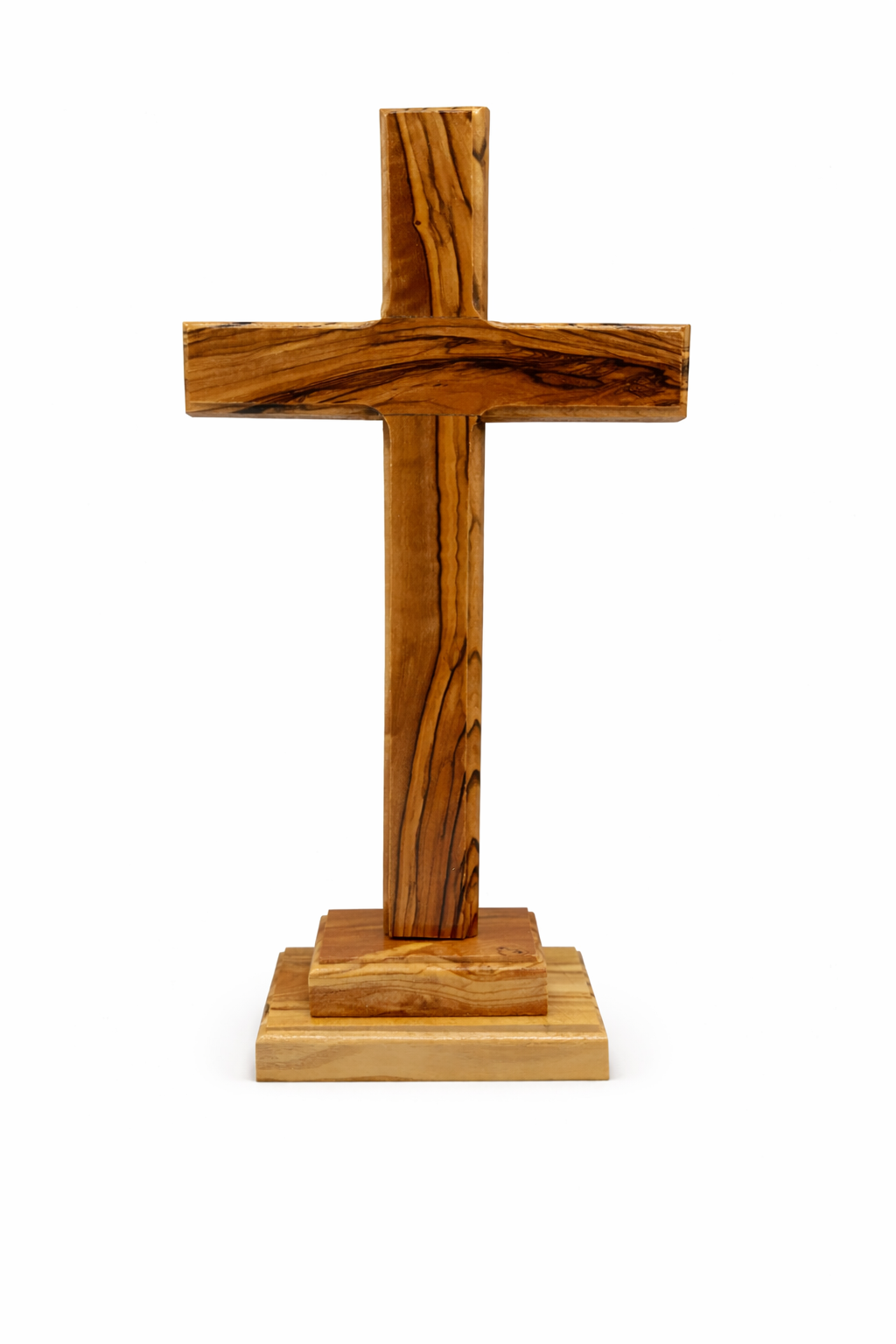 Handmade Olive Wood Cross from Bethlehem – Christian Cross Decor, Holy Land Gift – 6.1" 7.5" 9.25" 11.2" Sizes