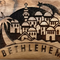 Bethlehem City and Star Horizontal Olive Wood Magnet