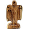 Hand-Carved Olive Wood Guardian Angel Figurine from Bethlehem 3.9 Inch
