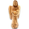 Olive Wood Angel Holding Baby Hand Carved from Bethlehem 5.5 Inch