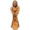 Olive Wood Angel Holding Child Figurine 7.8 Inch
