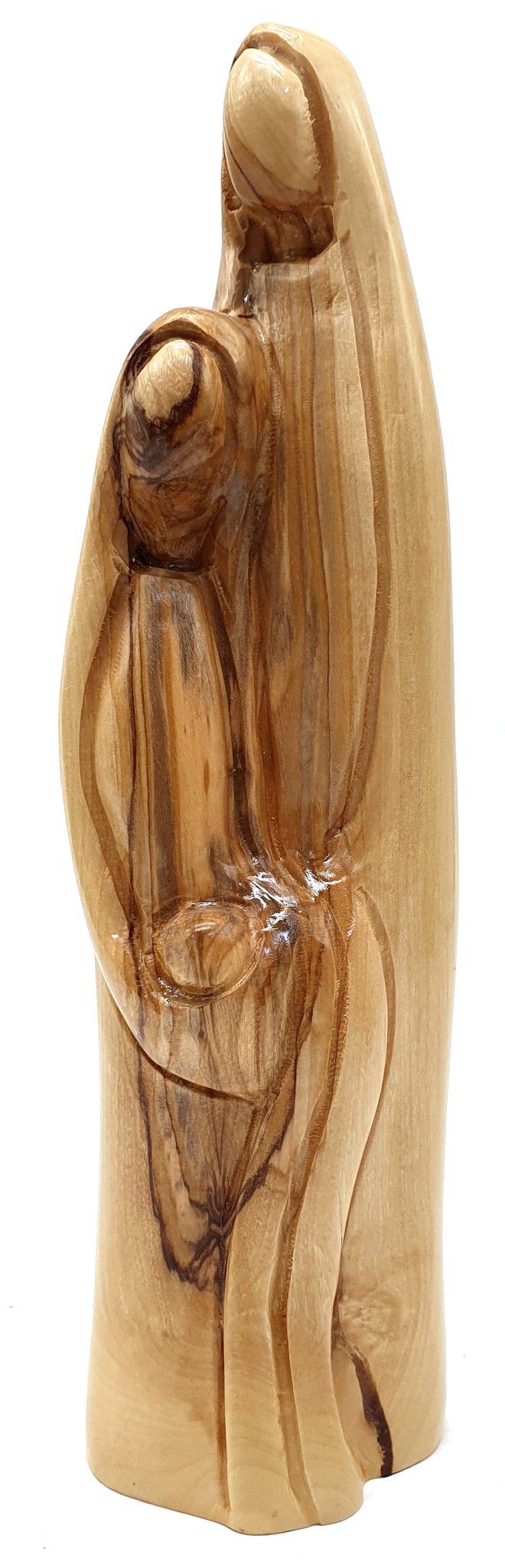 Bethlehem Olive Wood Holy Family Sculpture – Handcrafted Statue of Mother Mary, Baby Jesus & Joseph - Zuluf