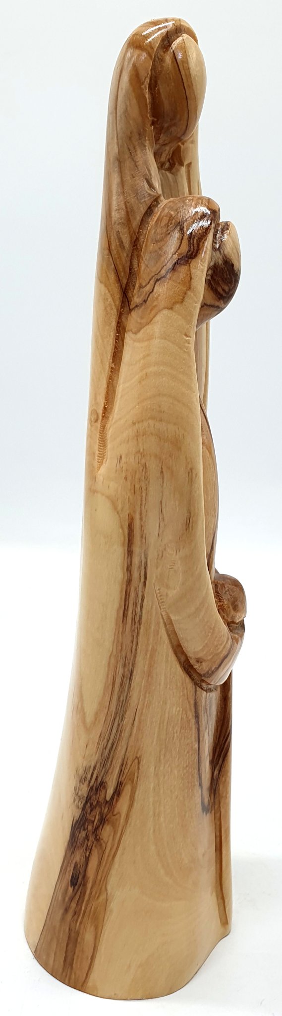 Bethlehem Olive Wood Holy Family Sculpture – Handcrafted Statue of Mother Mary, Baby Jesus & Joseph - Zuluf