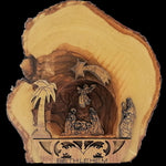 Bethlehem Olive Wood Nativity Scene Ornament – Handcrafted in the Holy Land | Unique Christian Gift & Religious Decor (Height: 3.5" to 5.5" approximately)) - Zuluf