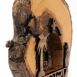 Bethlehem Olive Wood Nativity Scene Ornament – Handcrafted in the Holy Land | Unique Christian Gift & Religious Decor (Height: 3.5" to 5.5" approximately)) - Zuluf