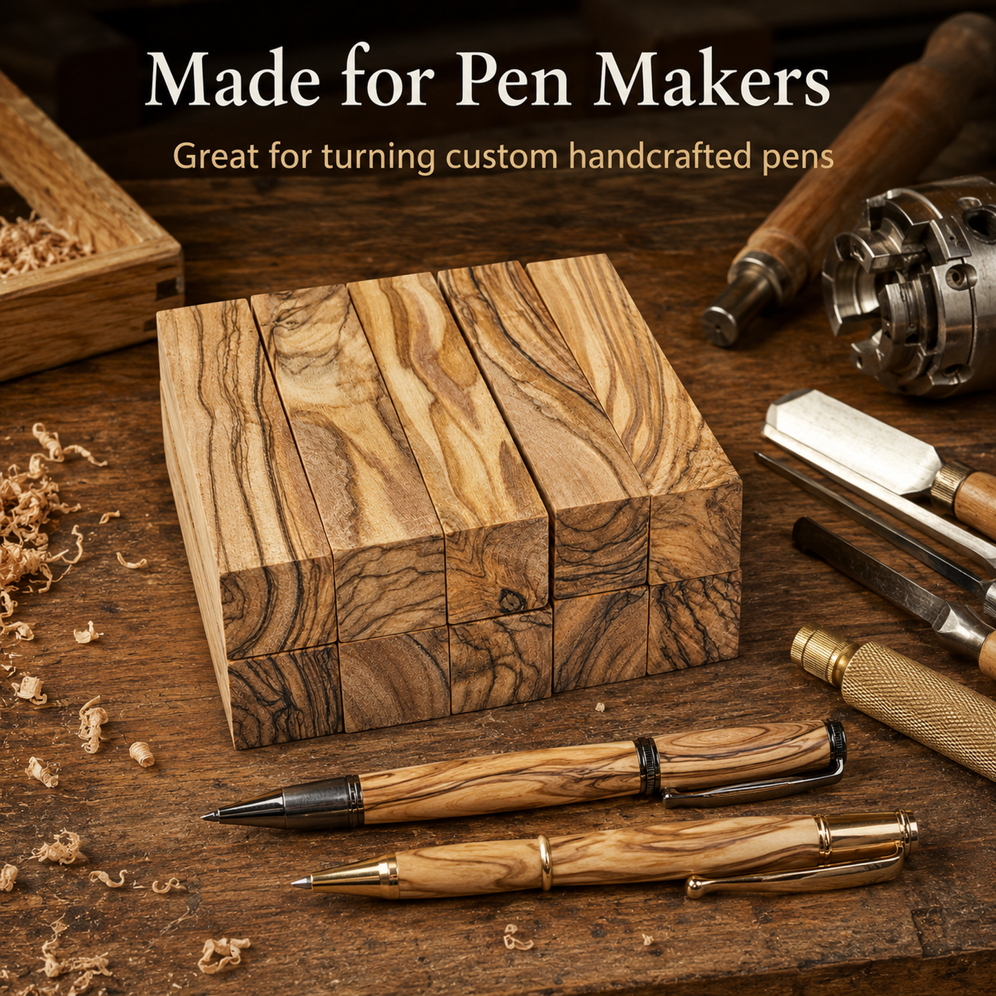 Olive Wood Pen Blanks Set of 10