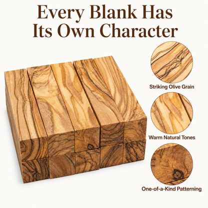 Olive Wood Pen Blanks Set of 10